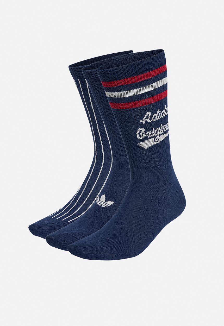 adidas Originals - Originals Retro Sport Crew Socks 2pj - Navy/Red/Wht/Ass