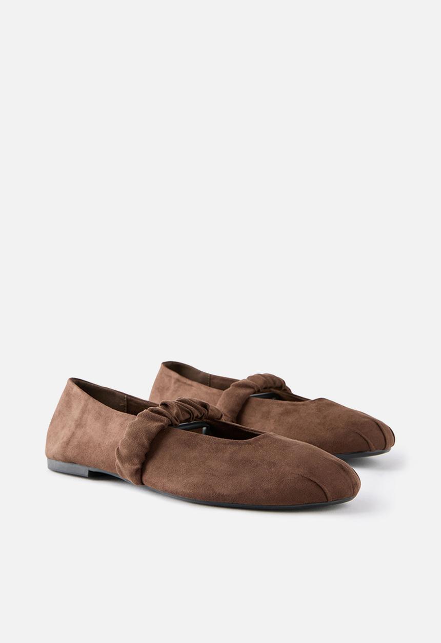 Cotton On - Brooklyn mary jane ballet - choc micro