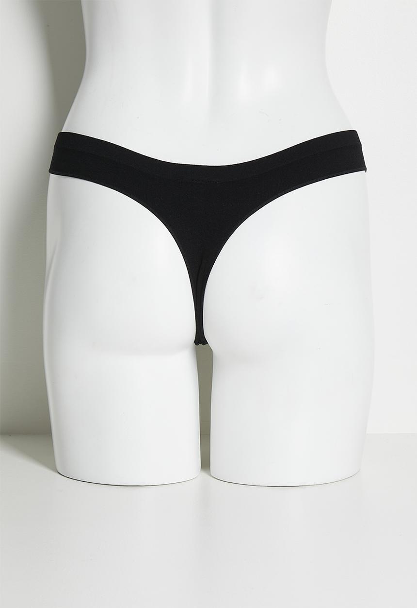 Cotton On - Seamless low rise g string brief - 3 pack - black/white/blackcurrant