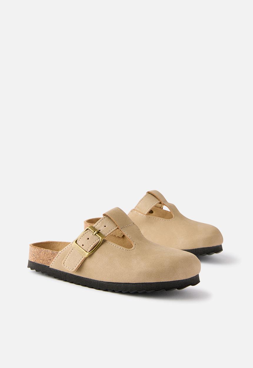 Cotton On - Tully Buckle Slide - Taupe