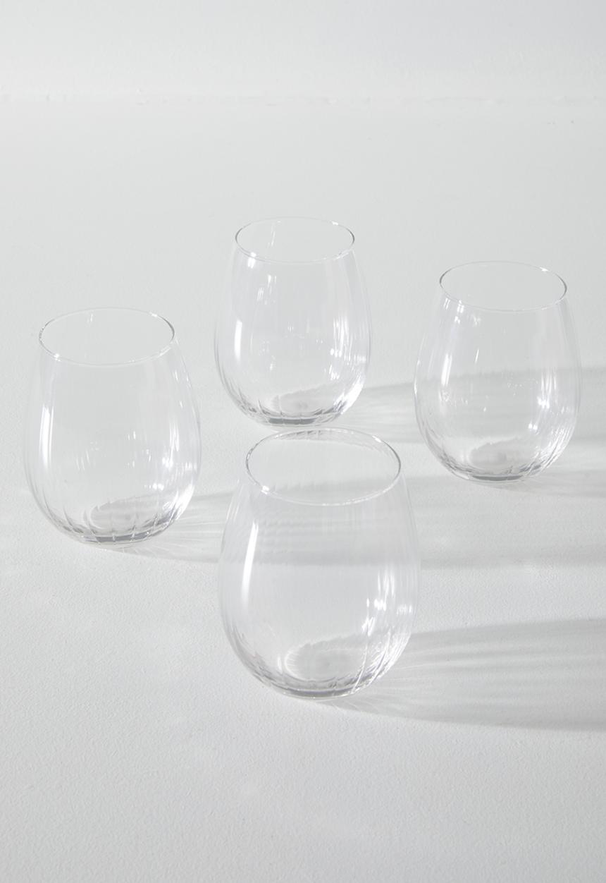 Excellent Houseware - Dip tumbler glasses set of 4 - Clear