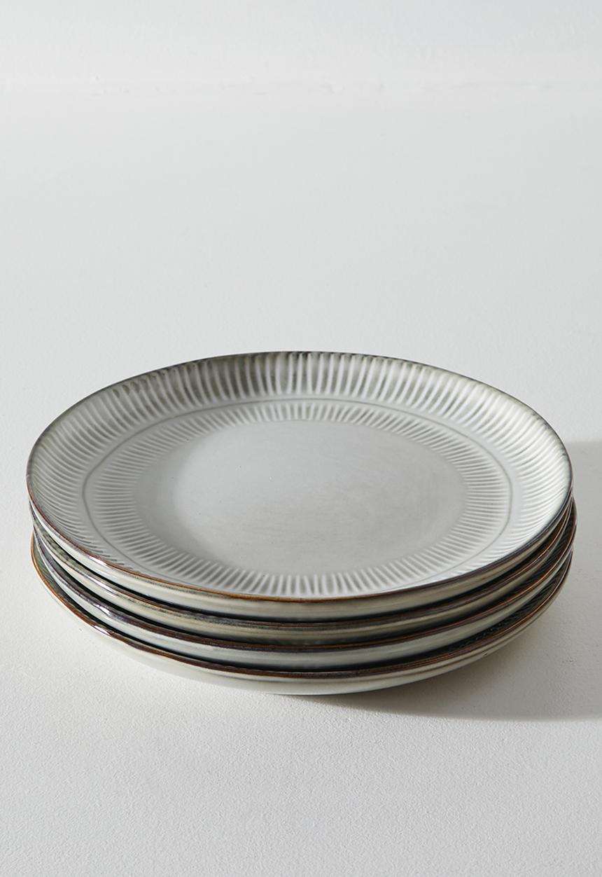 Excellent Houseware - Bila side plate set of 4 - Grey