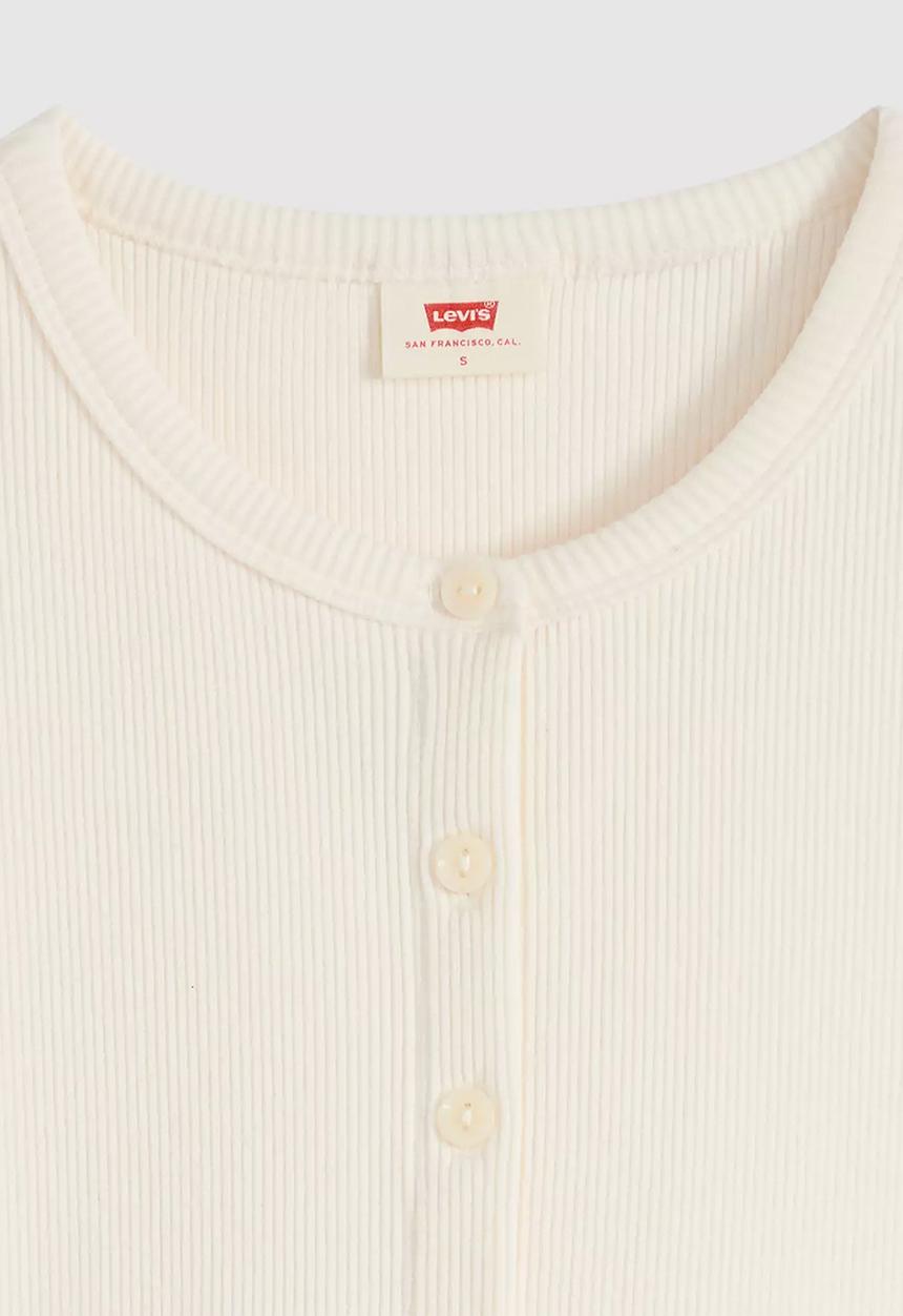 Levi’s® - Rory Button Through Short Sleeve - Egret Rib