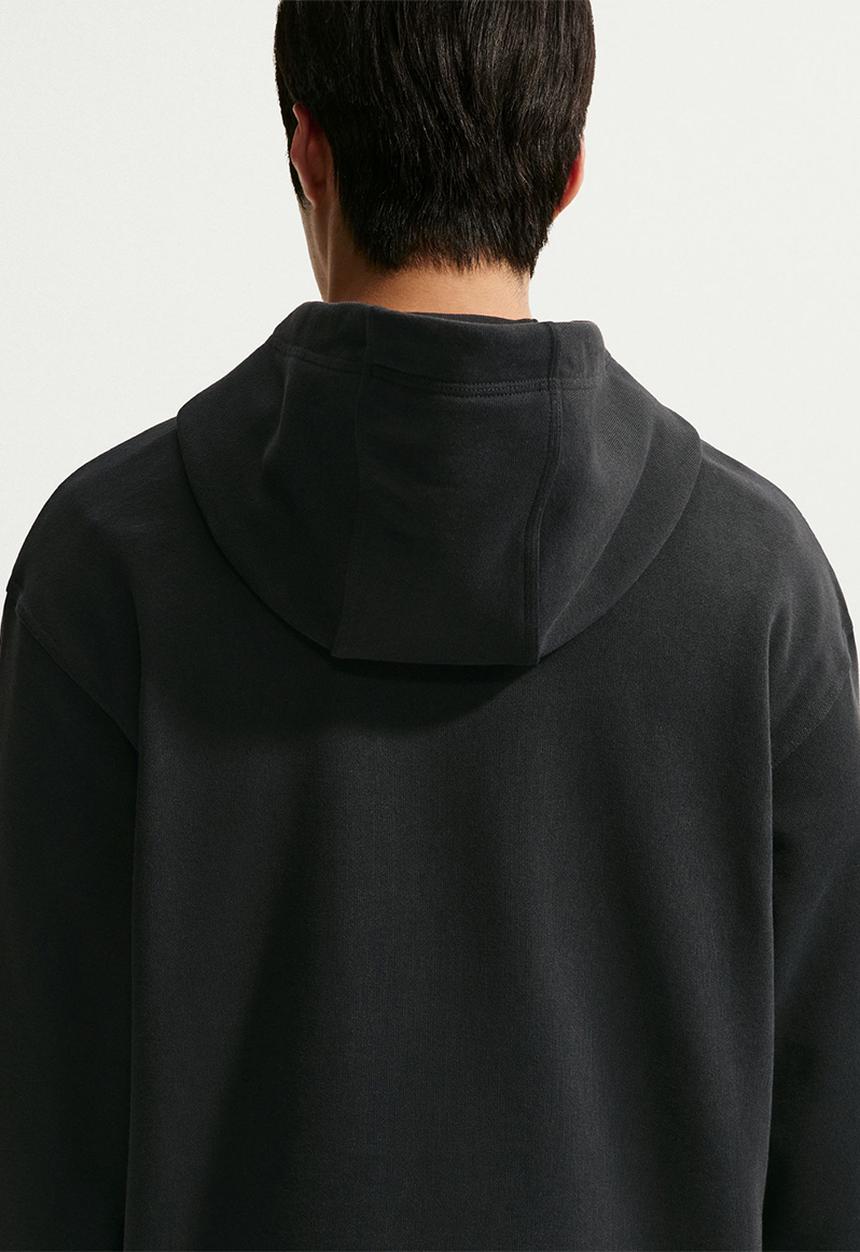 Nike - "Your Message Here" GFX Fleece Pullover  - Black/White/Safety Orange