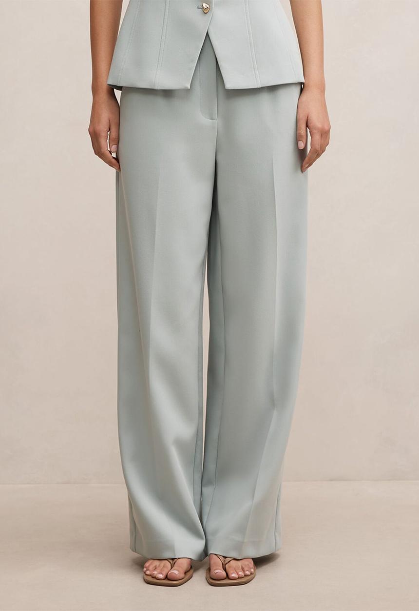 Forever New - Lee wide leg pants in hazy aqua suit