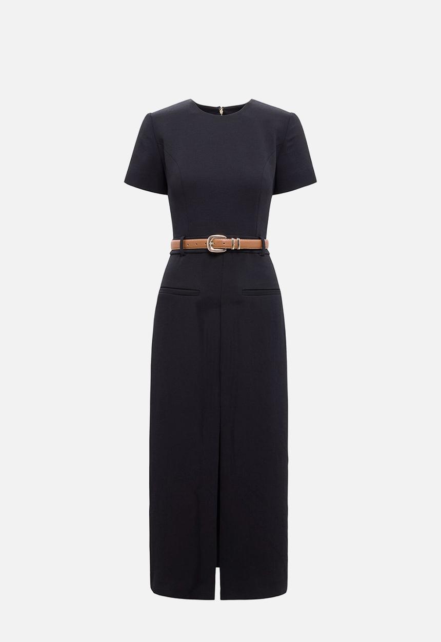 Forever New - Bailee Belted Tailored Midi Dress in Black