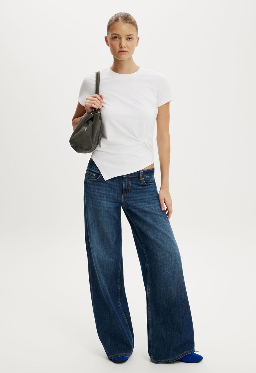 Cotton On - Twist Short Sleeve Tee - White