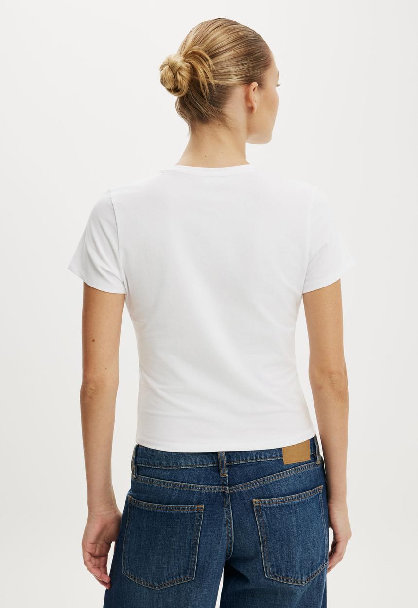 Cotton On - Twist Short Sleeve Tee - White