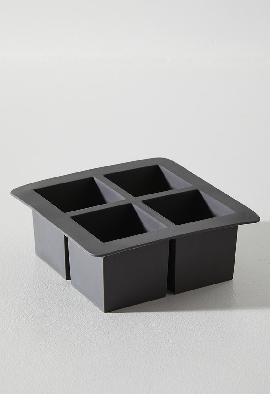 Excellent Houseware - Grande sqaure ice cube tray - Black