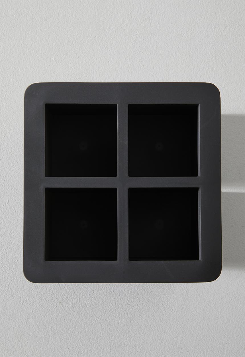 Excellent Houseware - Grande sqaure ice cube tray - Black
