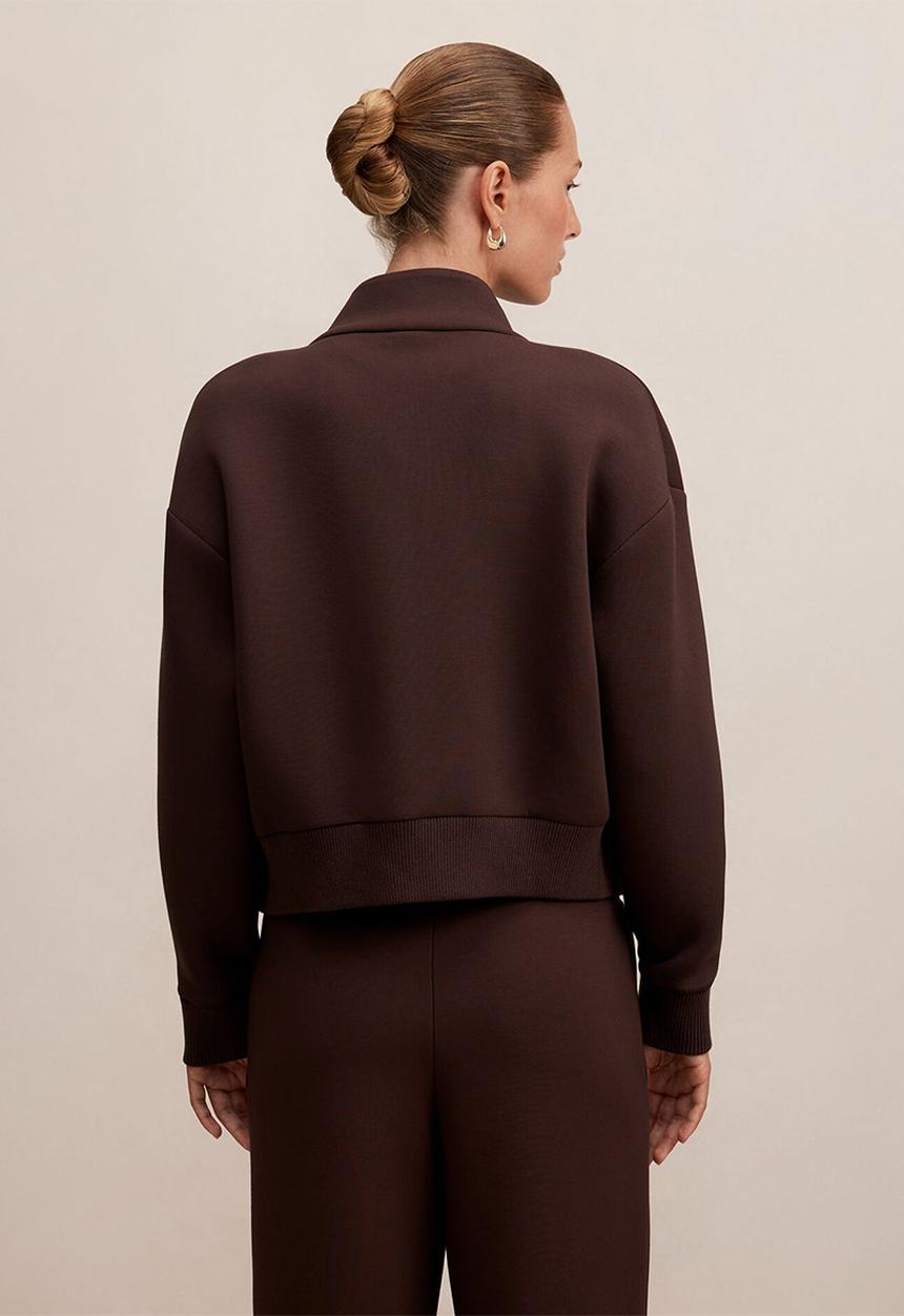 Forever New - Hannah zip lounge jacket in chocolate