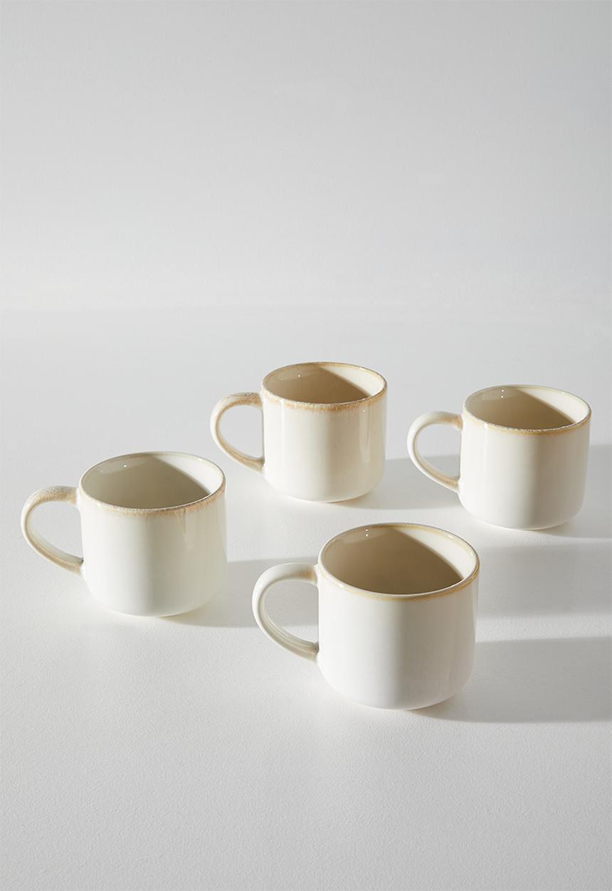 Excellent Houseware - Saki mug set of 4 - Natural
