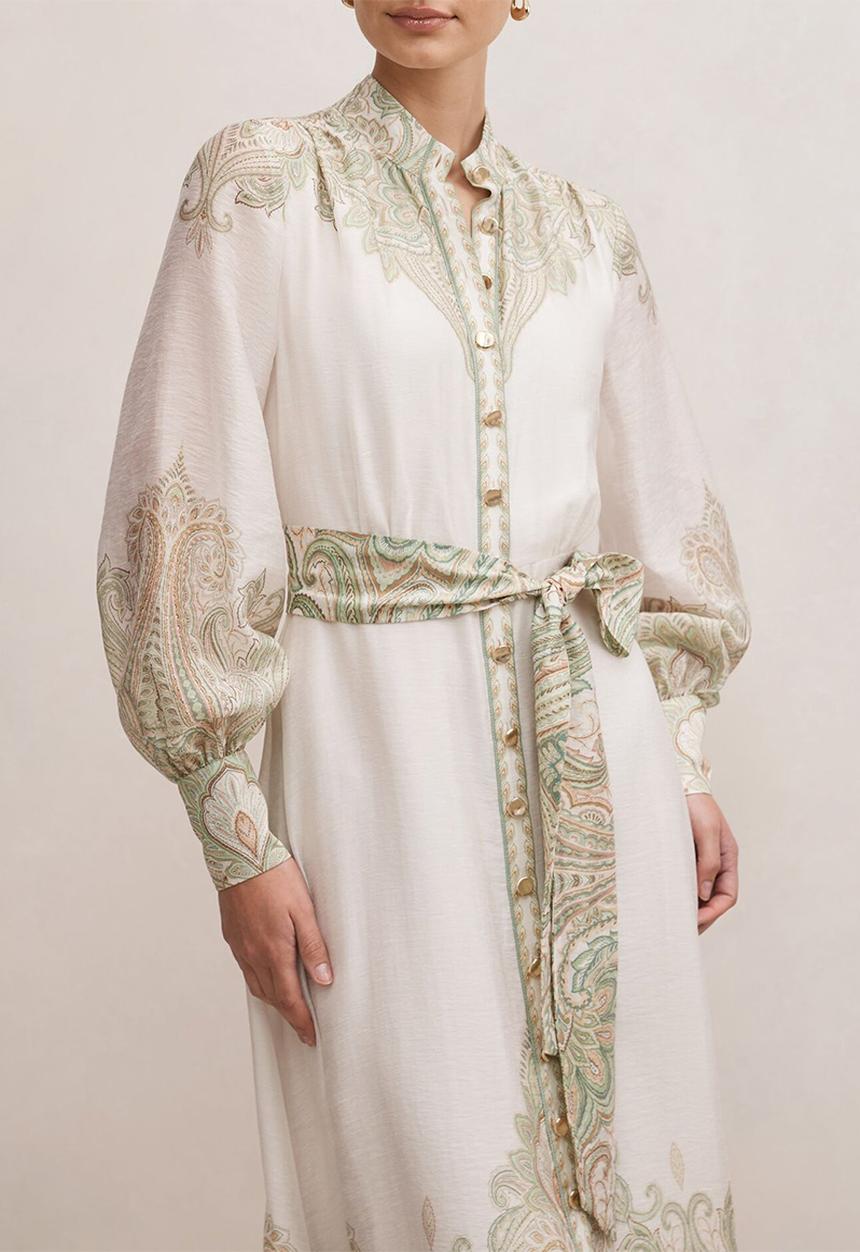 Forever New - Lucena button front midi dress in lucena paisley