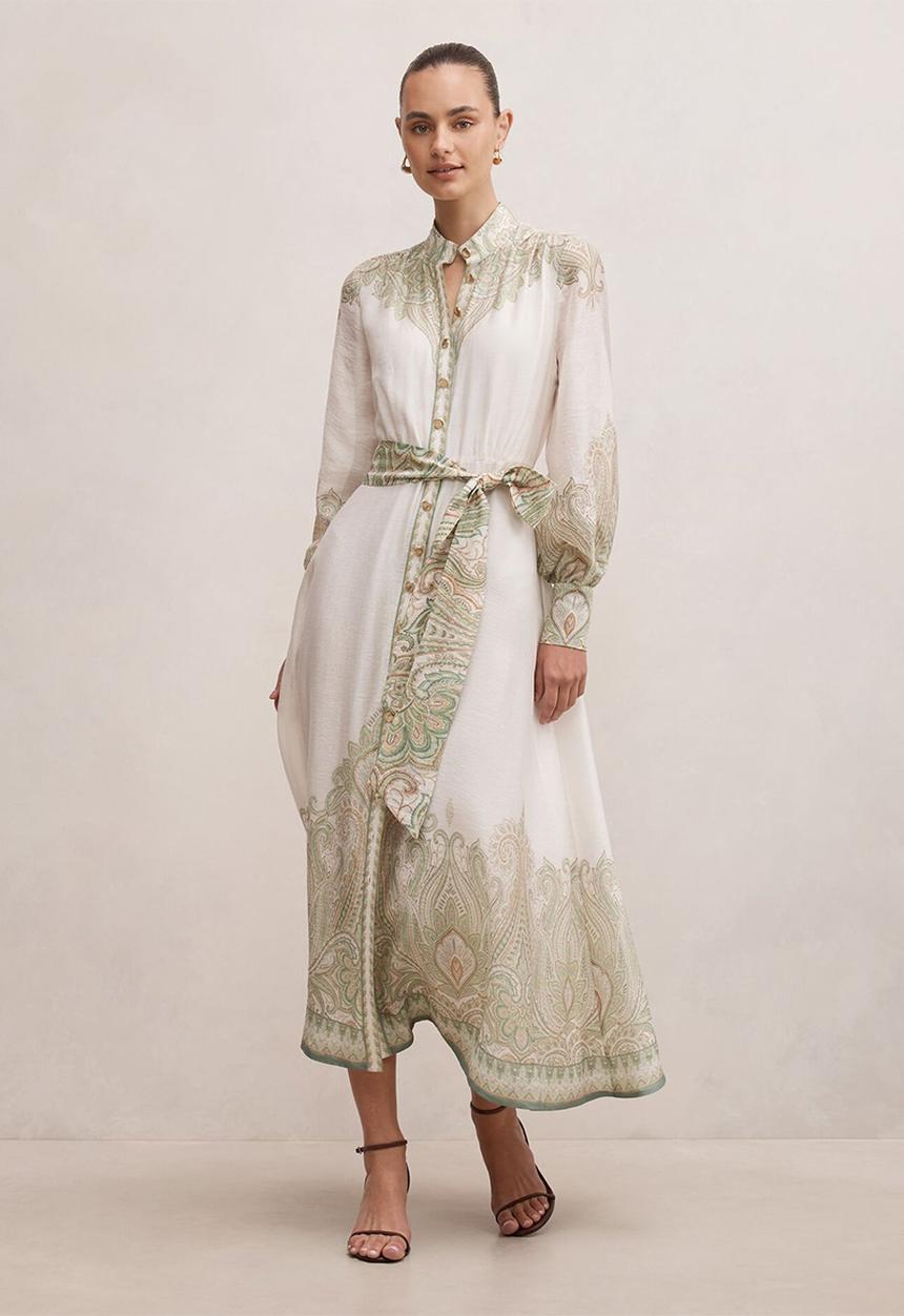 Forever New - Lucena button front midi dress in lucena paisley
