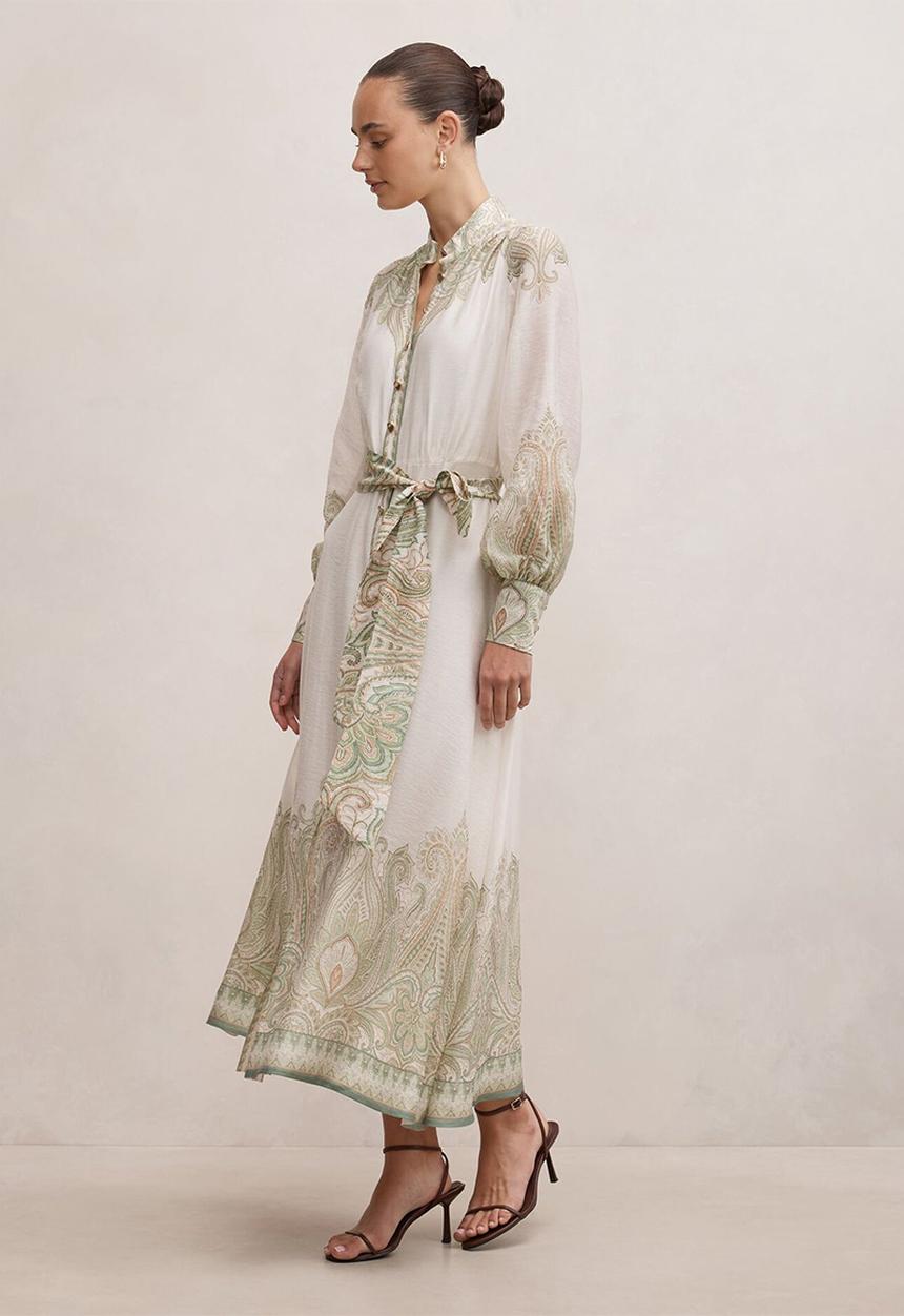 Forever New - Lucena button front midi dress in lucena paisley