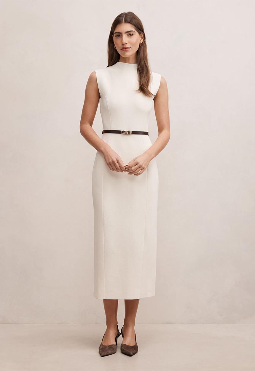 Forever New - Cadence milano stitch dress in cream