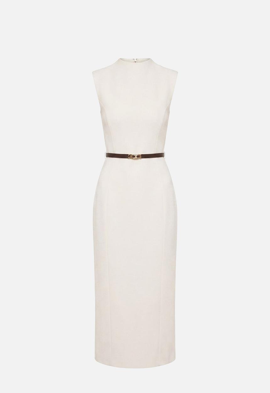Forever New - Cadence milano stitch dress in cream