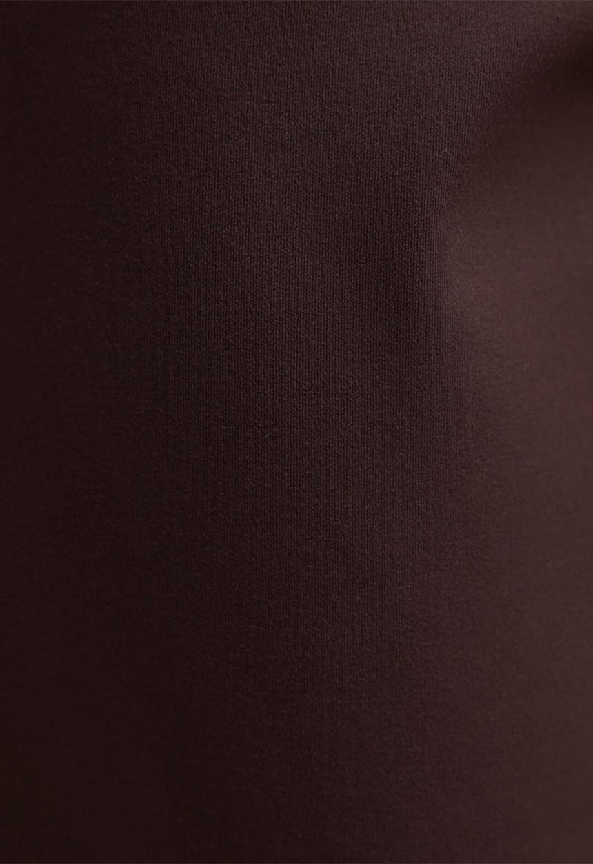 Forever New - Wren fold waist wide leg pants in chocolate freckle