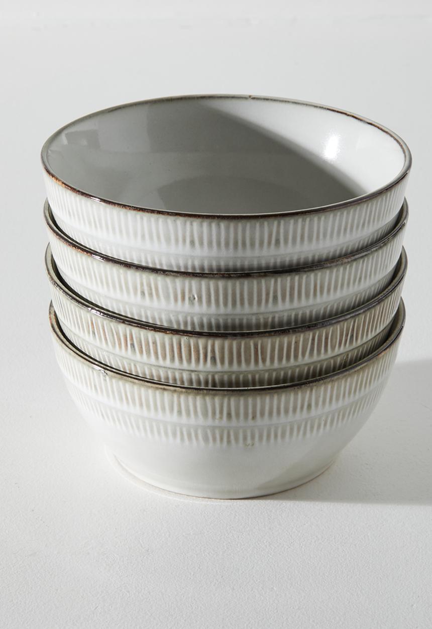 Excellent Houseware - Bila cereal bowl set of 4  - Grey