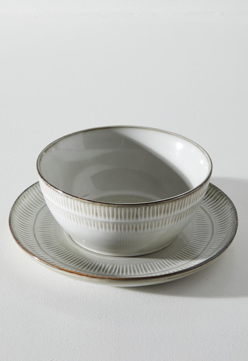 Excellent Houseware - Bila cereal bowl set of 4  - Grey