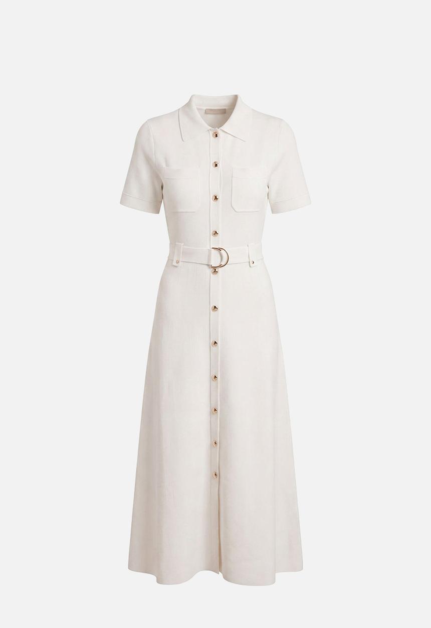 Forever New - Amy knit midi dress in porcelain