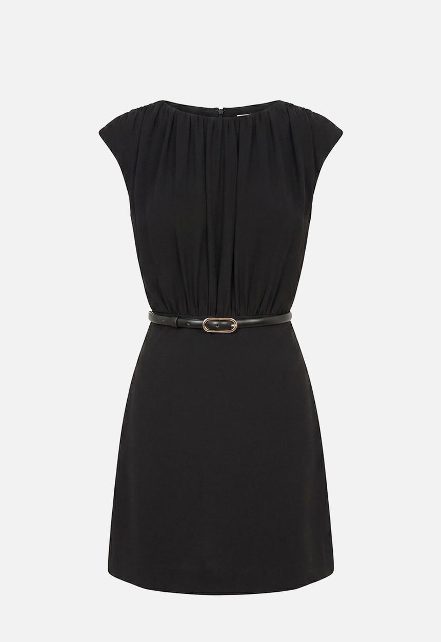 Forever New - Quinn gathered bodice mini dress in black