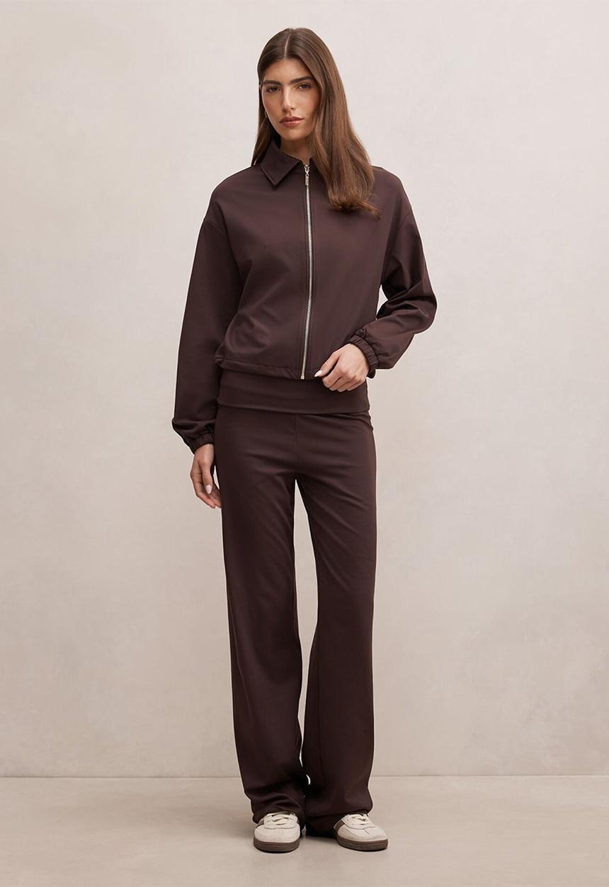Forever New - Willow drawcord jacket in chocolate freckle