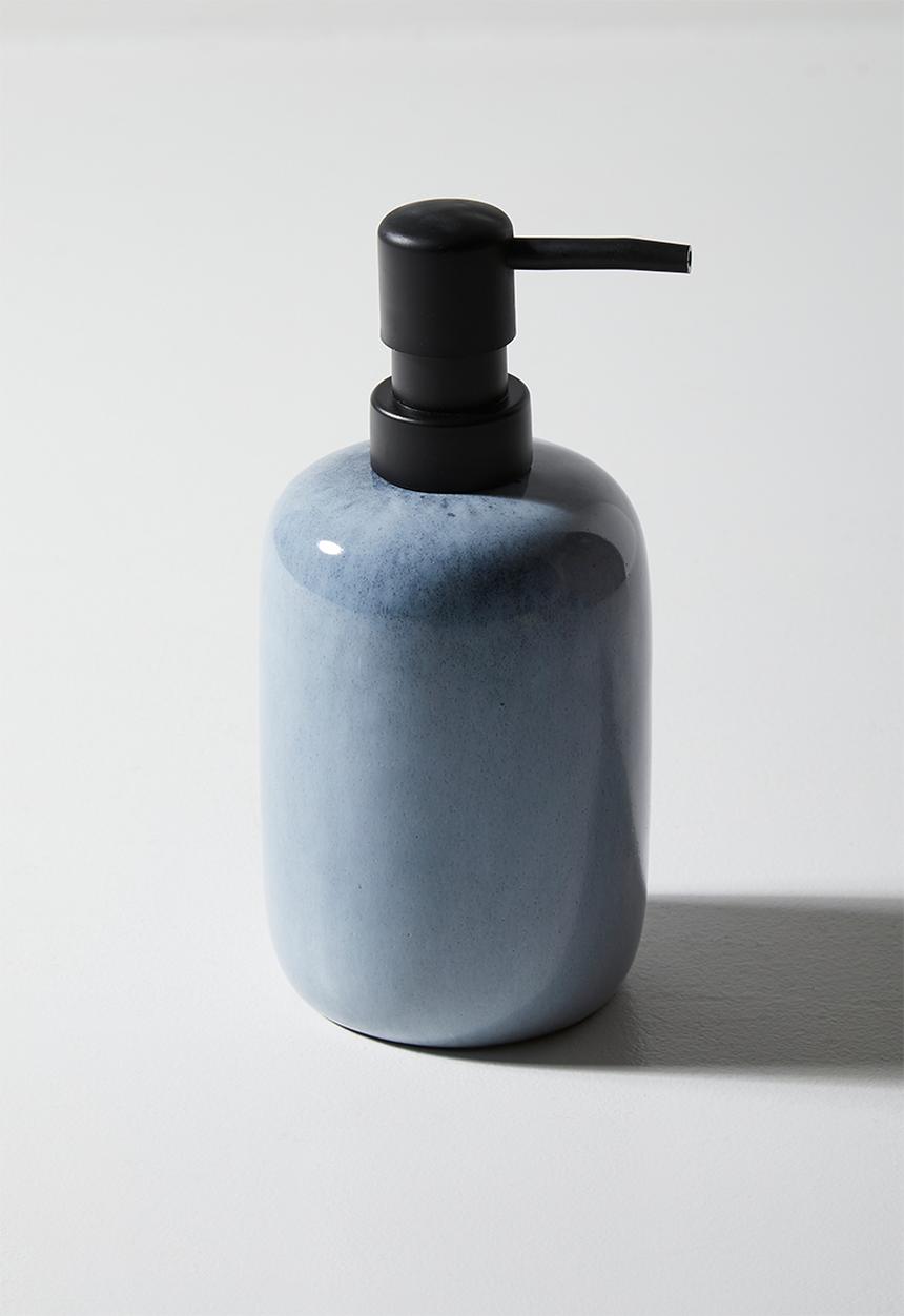 Bathroom Solutions - Reactive Glaze Stoneware Dispenser Blue