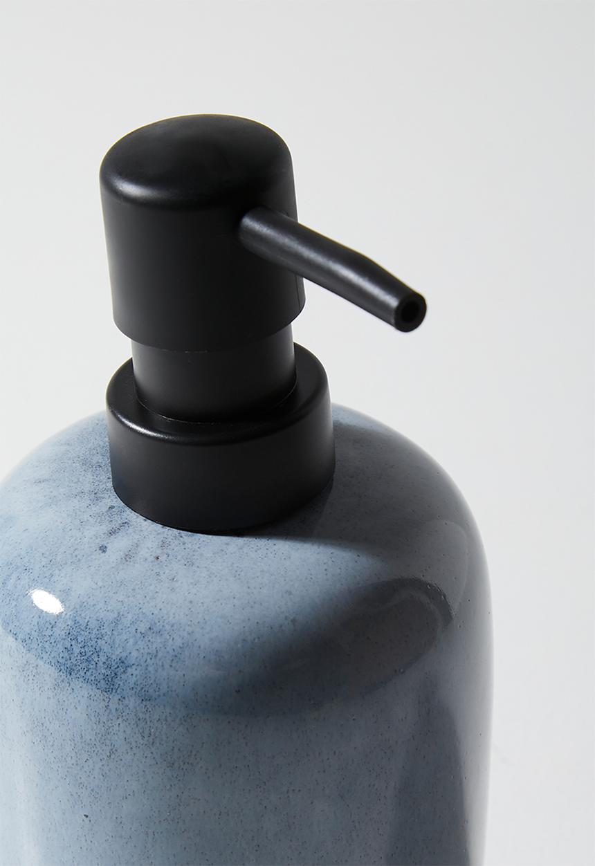 Bathroom Solutions - Reactive Glaze Stoneware Dispenser Blue