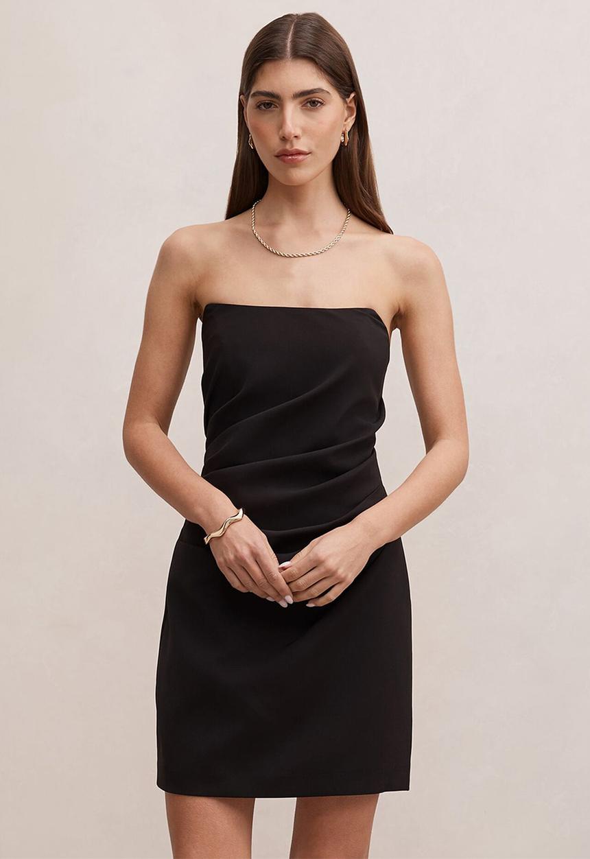 Forever New - Rumi draped mini dress in black