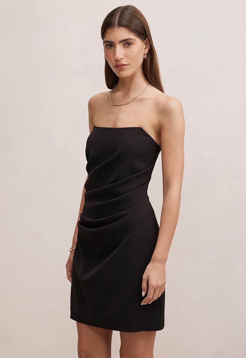 Forever New - Rumi draped mini dress in black