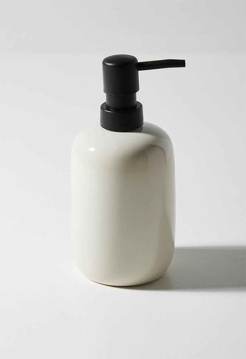 Bathroom Solutions - Reactive Glaze Stoneware Dispenser Beige