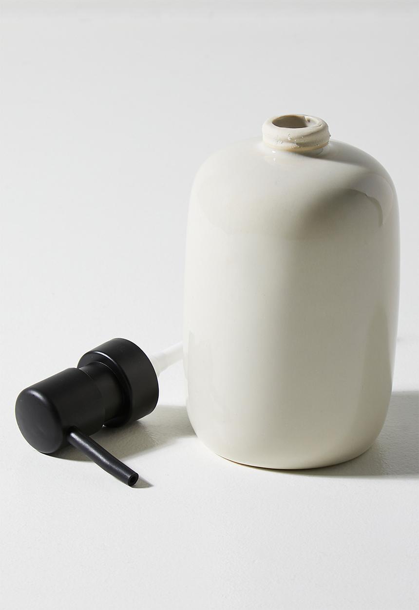 Bathroom Solutions - Reactive Glaze Stoneware Dispenser Beige