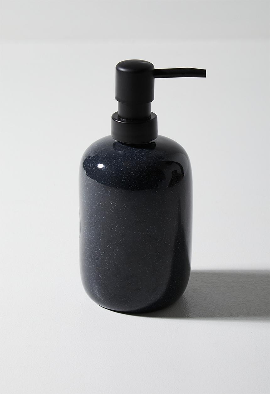 Bathroom Solutions - Reactive Glaze Stoneware Dispenser Black