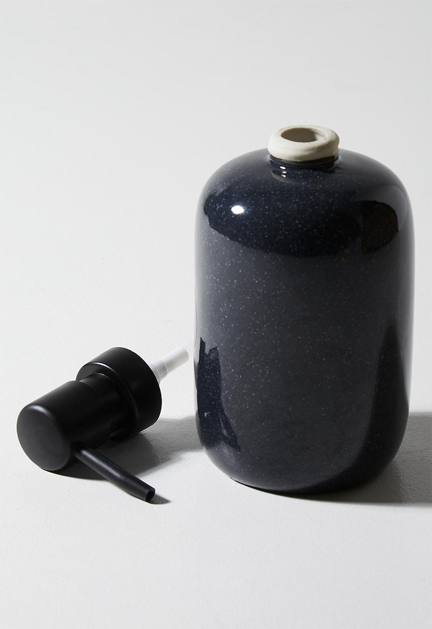 Bathroom Solutions - Reactive Glaze Stoneware Dispenser Black