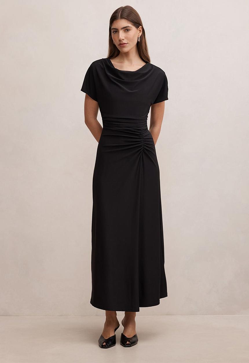 Forever New - Tahnee ruched waist midi dress in black