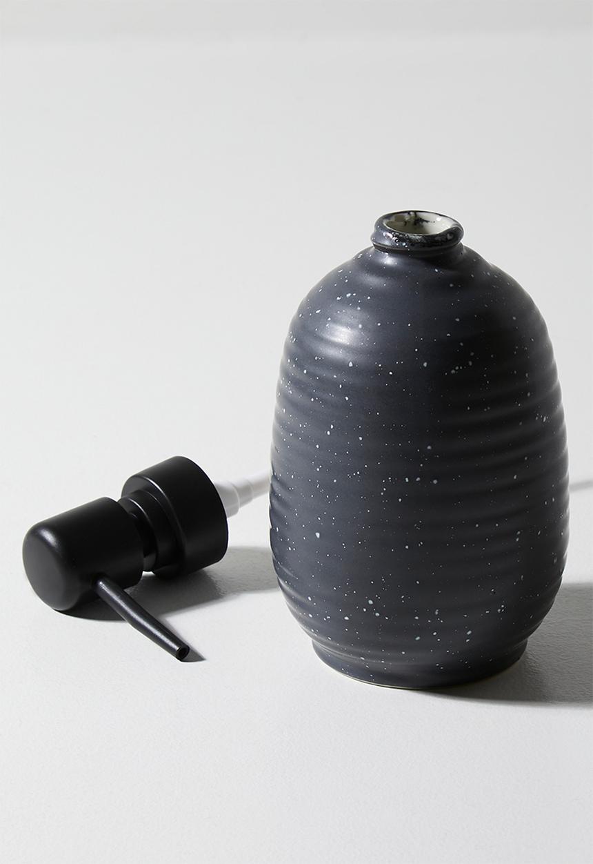 Bathroom Solutions - Lunar Stoneware dispenser- Ebony