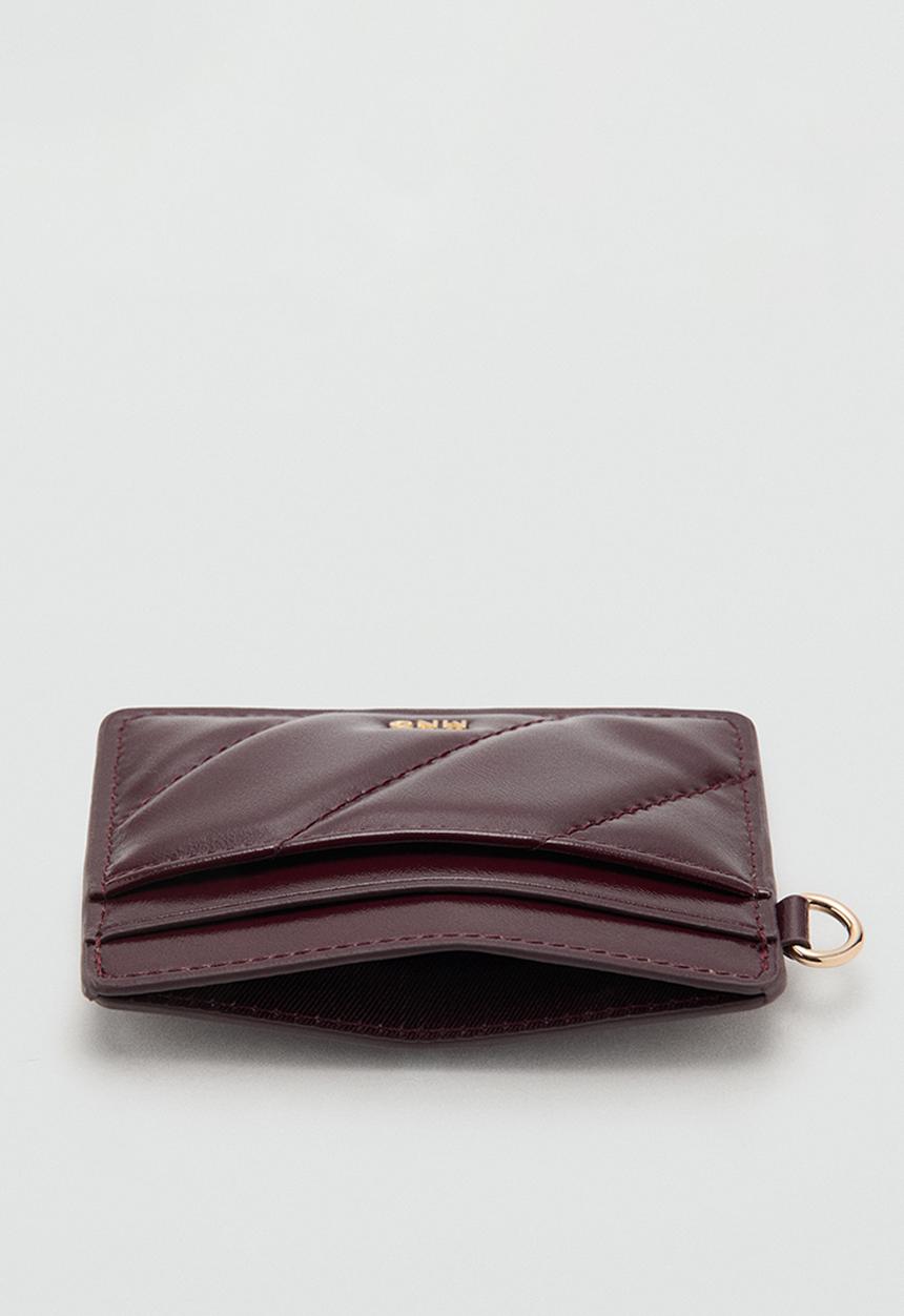 MANGO - Card holder p diagonal - dark red