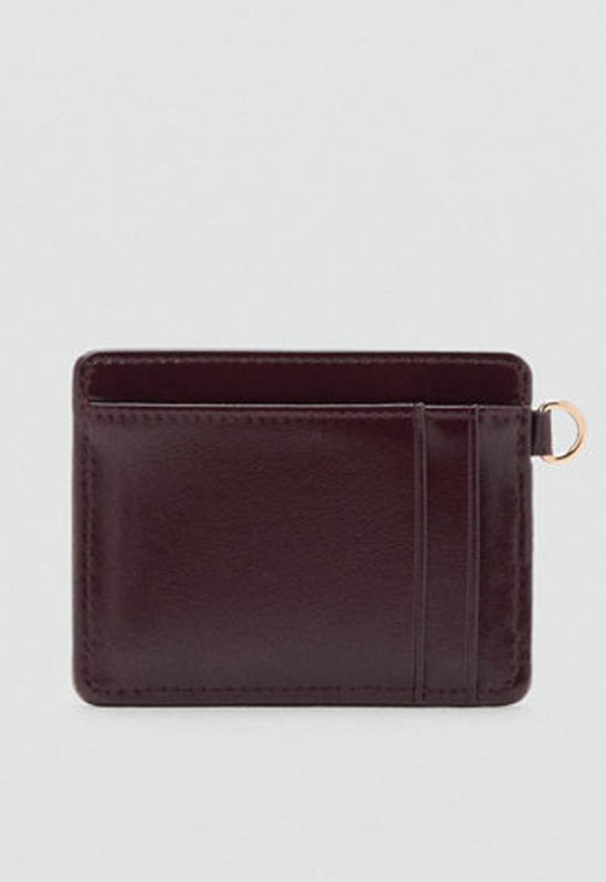 MANGO - Card holder p diagonal - dark red