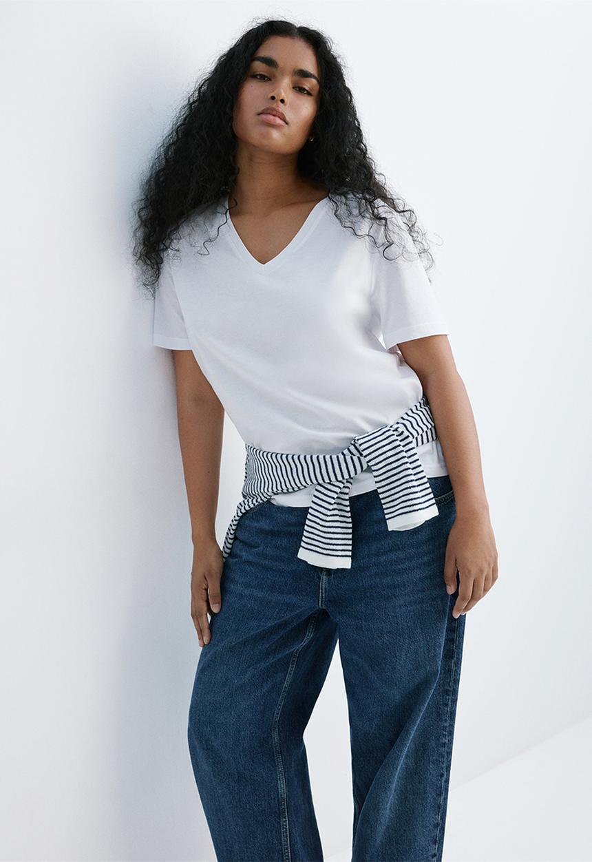 MANGO - Plus T-shirt chalspi - white