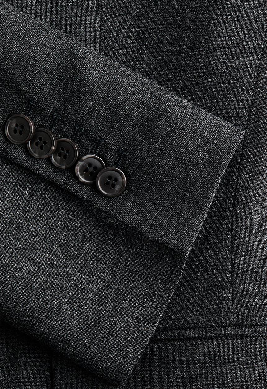 H&M - WARDROBE.NYC H&M:  Double-breasted wool blazer - dark grey marl