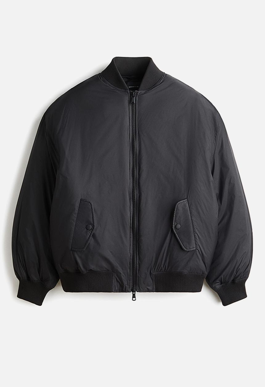 H&M - WARDROBE.NYC H&M:  Oversized down bomber jacket - black