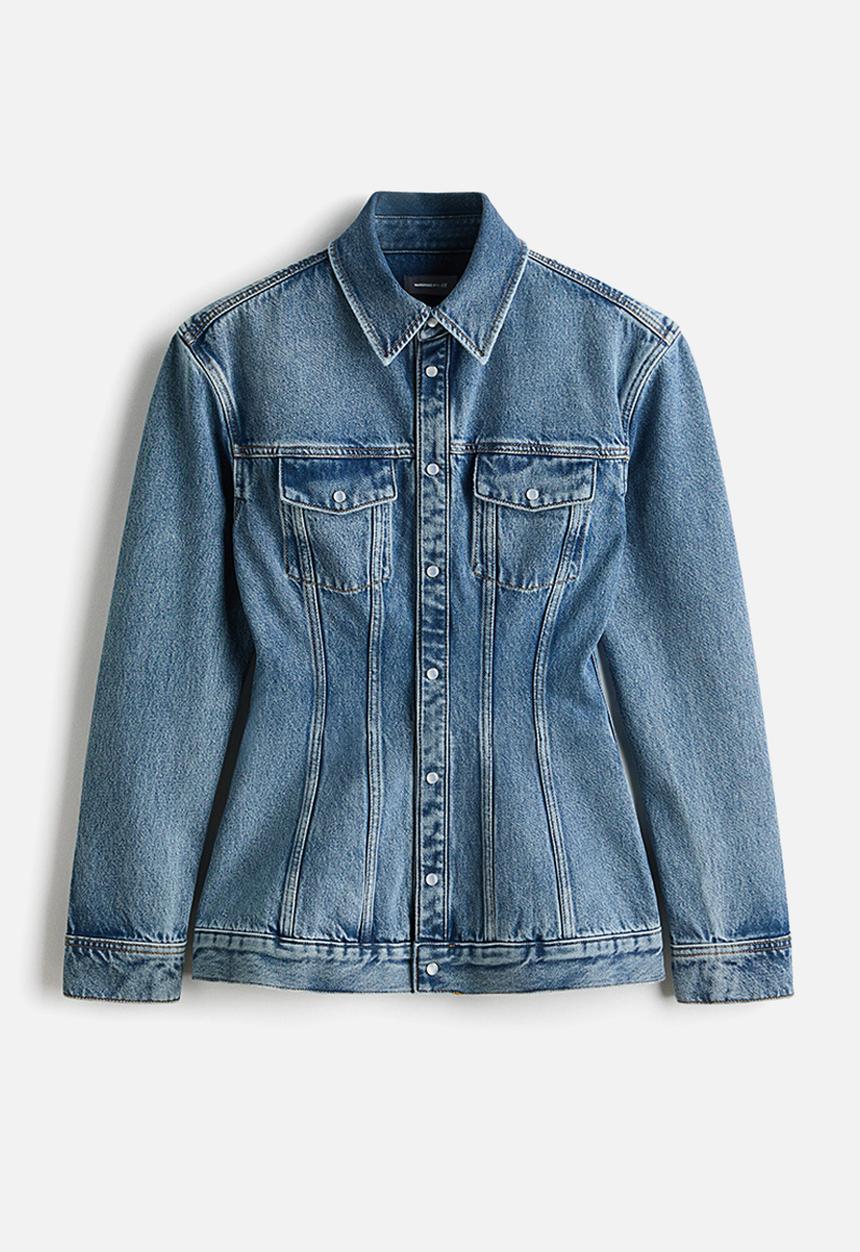 H&M - WARDROBE.NYC H&M:  Denim hourglass jacket - light denim blue