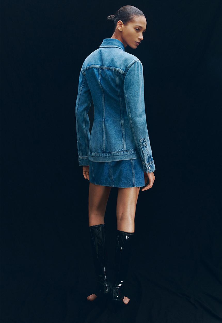 H&M - WARDROBE.NYC H&M:  Denim hourglass jacket - light denim blue