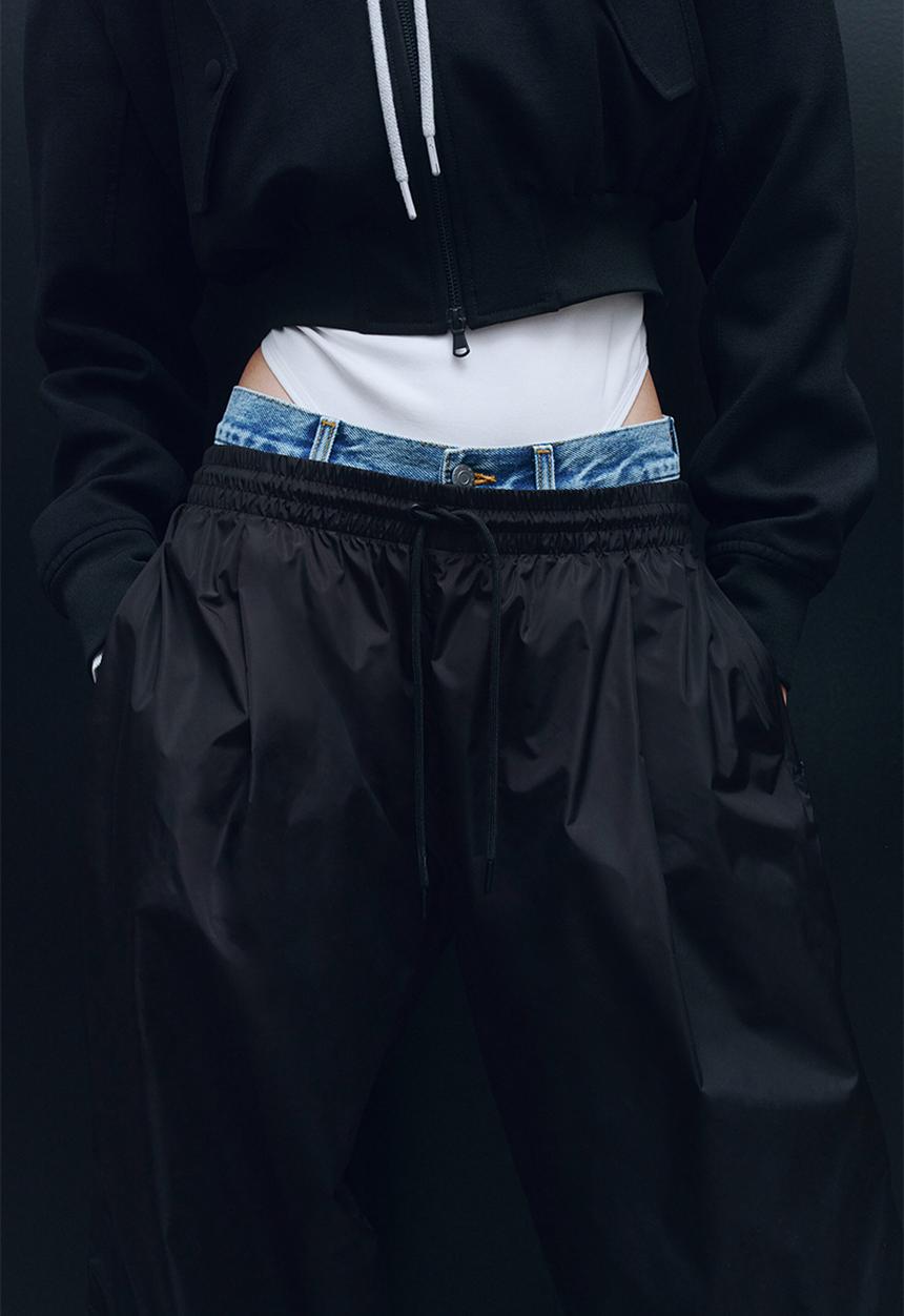 H&M - WARDROBE.NYC H&M:  Nylon track pants - black