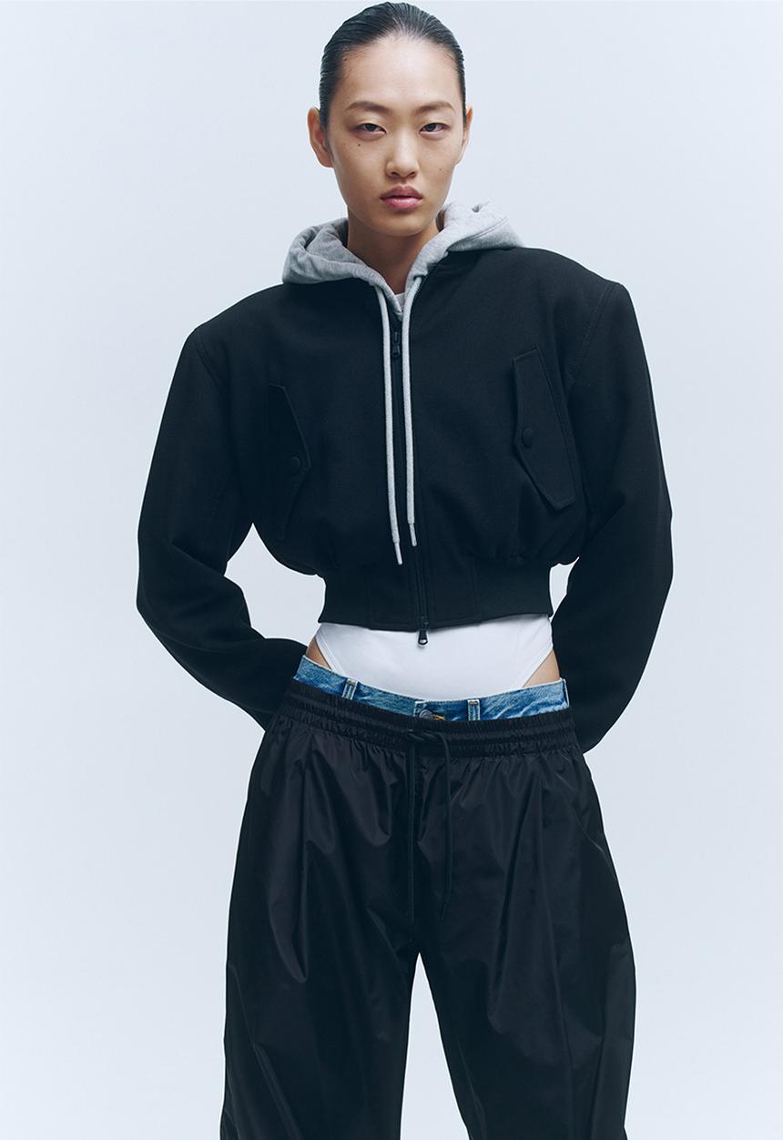 H&M - WARDROBE.NYC H&M:  Nylon track pants - black