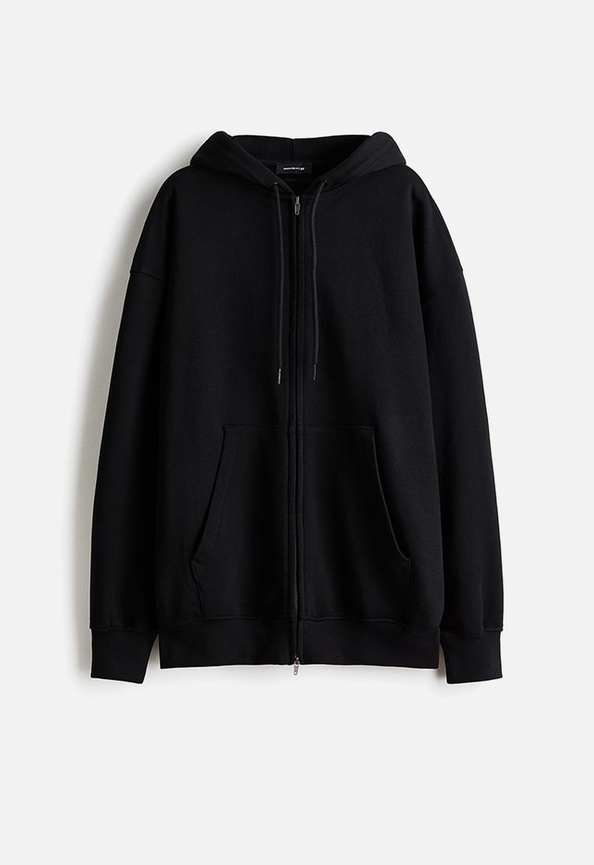 H&M - WARDROBE.NYC H&M:  Oversized zip-through hoodie - black