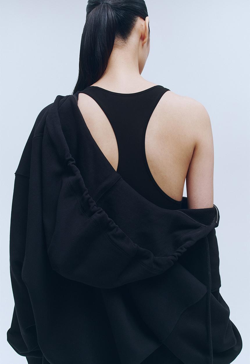 H&M - WARDROBE.NYC H&M:  Oversized zip-through hoodie - black