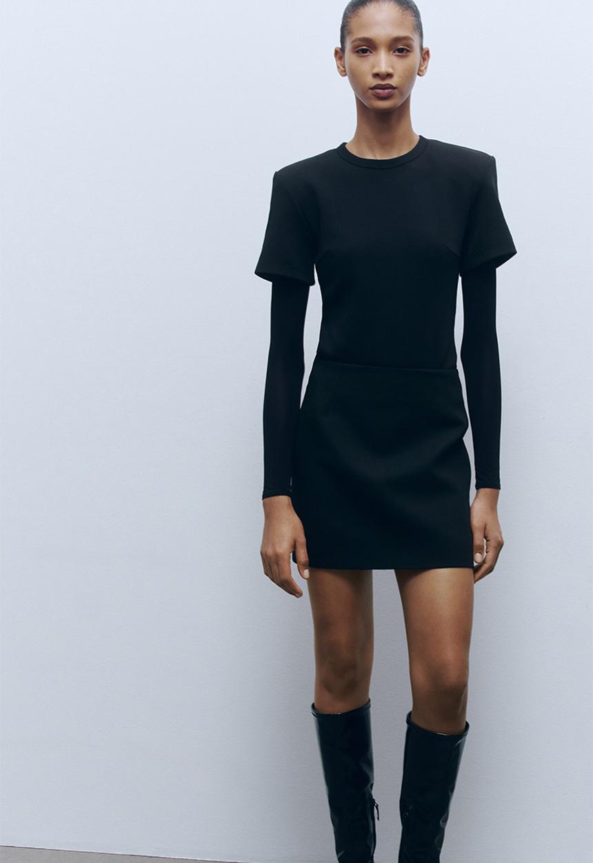H&M - WARDROBE.NYC H&M:  Shoulder-pad body - black