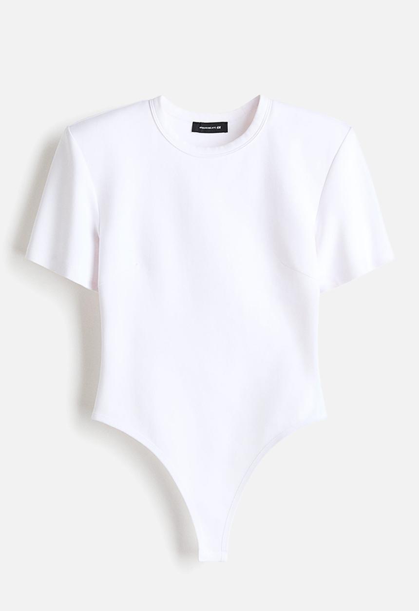 H&M - WARDROBE.NYC H&M:  Shoulder-pad body - white